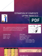 Estimation of Composite Lifting Index (Cli) : Using Revised Niosh Equation BY Prasanna. M 1801073