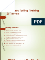 Ultrasonic Testing Training (UT) : Level-II