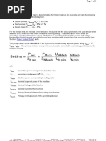 Pickup Values: Power System Data 1