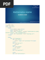 Math Game Source Code