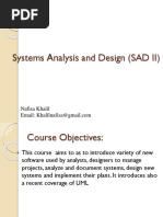 Analysis: Systems and Design (SAD II)