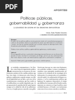 Políticas Publicas. Gobernanza y Gobernabilidad.