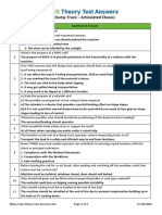 CPCS A56 Dump Truck Articulated Chassis Theory Test Answers