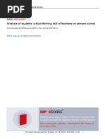 Analysis of Students' Critical Thinking Skill of Fractions On Primary School