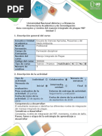 Guía de Actividades y Rúbrica de Evaluación - Tarea 1 - Conceptos y Niveles Del Manejo Integrado de Plagas MIP