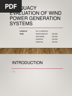 Adequacy Evaluation of Wind Power Generation Systems: Guided By: Team