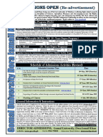 Re Advertisement M.phil PH.D Admissions 2019