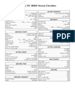 Boeing 767-300ER Normal Checklists