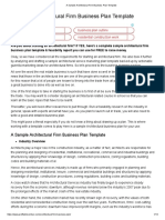 A Sample Architectural Firm Business Plan Template PDF