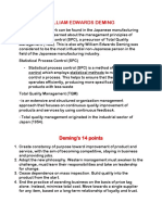 William Edwards Deming: - Statistical Process Control (SPC) Is A Method of Quality