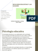 El Lugar de La Psicologías Educativa