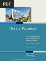 Thesis Proposal: University Hospitals Case Medical Center Cancer Hospital