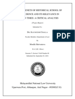 Central Tenets of Historical School of Jurisprudence and Its Relevance in Modern Times: A Critical Analysis