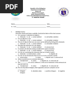 Republic of The Philippines Department of Education Division of Sarangani Kiahe Integrated School Kiahe, Kinammalapatansarangani Prov. 1 Quarter Exam