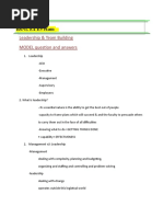 Leadership & Team Building MODEL Question and Answers: BSNL E4-E5 Exam