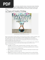 Types of Creative Writing