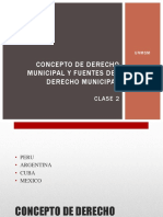 Clase Dos Concepto y Fuentes Derecho Municipal