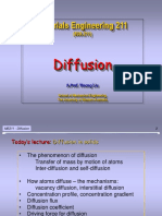 Materials Engineering 211: Diffusion