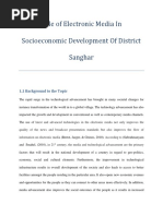 Role of Electronic Media in Socioeconomic Development of District Sanghar