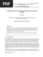 Validation of Stresses With Numerical Method and Analytical Method