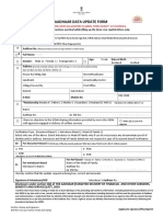 Aadhaar Data Update Form: Please Follow The Instructions Overleaf While Filling Up The Form. Use Capital Letters Only