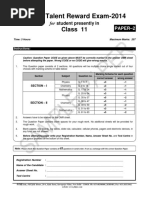 Ftre - 2014 Sample - Paper Class 11 Paper 2 PDF