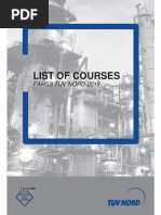 FAHSS TUV NORD - List of Courses 2019 PDF