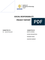 Social Responsibility Project Report: Submitted To - Submitted by