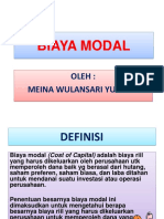 Biaya Modal Pertemuan 5 2019