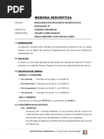 Regularizacion DE LICENCIA DE CONSTRUCCION