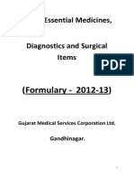 List of Essential Medicines,: (Formulary - 2012-13)