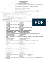 A. Paper and Pencil Test General Directions: Read The Items Very Carefully. Write Your Answer in A Clean Sheet of Paper. Test I. True or False