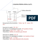 Electrolysis of Silver Sulphate