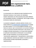 (A.com) Comunicación Organizacional - Tipos, Flujos, Barreras y Auditoría