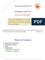 Divergence and Curl: Intermediate Mathematics