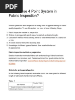 How To Use 4 Point System in Fabric Inspection