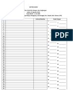 Action Plan Cintai Diri, Bangsa, Dan Lingkungan: Daftar Hadir