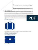 Checked Baggage: Checked Baggage Allowances On Tickets Issued Wholly On Gulf Air Operated Flights Total Weight