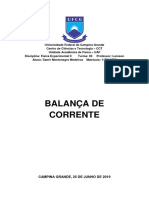 Relatório 10 - Balança de Corrente