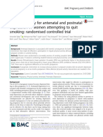 Physical Activity For Antenatal and Postnatal Depression in Women Attempting To Quit Smoking: Randomised Controlled Trial