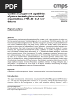 Conflict Management Capabilities of Peace-Brokering International Organizations, 1945-2010: A New Dataset