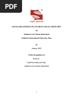 Legal Reasoning in Ancient Legal Thought: of Symbiosis Law School, Hyderabad Symbiosis International University, Pune