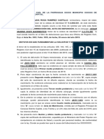 Modelo Solicitud Rectificacion de Partida