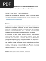 Terapia Hormonal en Yeguas Con Problemas Reproductivos