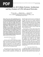 The Evolution To 4G Cellular Systems: Architecture and Key Features of LTE-Advanced Networks