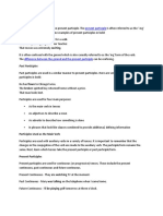 Present Participles With Sentence Patterns