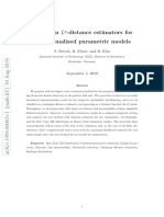 Minimum L - Distance Estimators For Non-Normalized Parametric Models