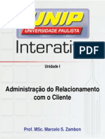 Slides Adm Do Relacionamento Com o Cliente - Unidade I