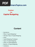 Capital Budgeting: Seminar On