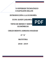 Tipos de Bienes y Servicios Economicos